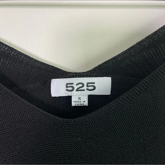 525 America black v-neck knit sweater size small - Picture 2 of 6